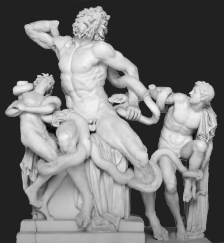 Statue of Laocoon and his sons depicting revenge