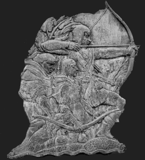 Statue of Robin Hood depicting stealing