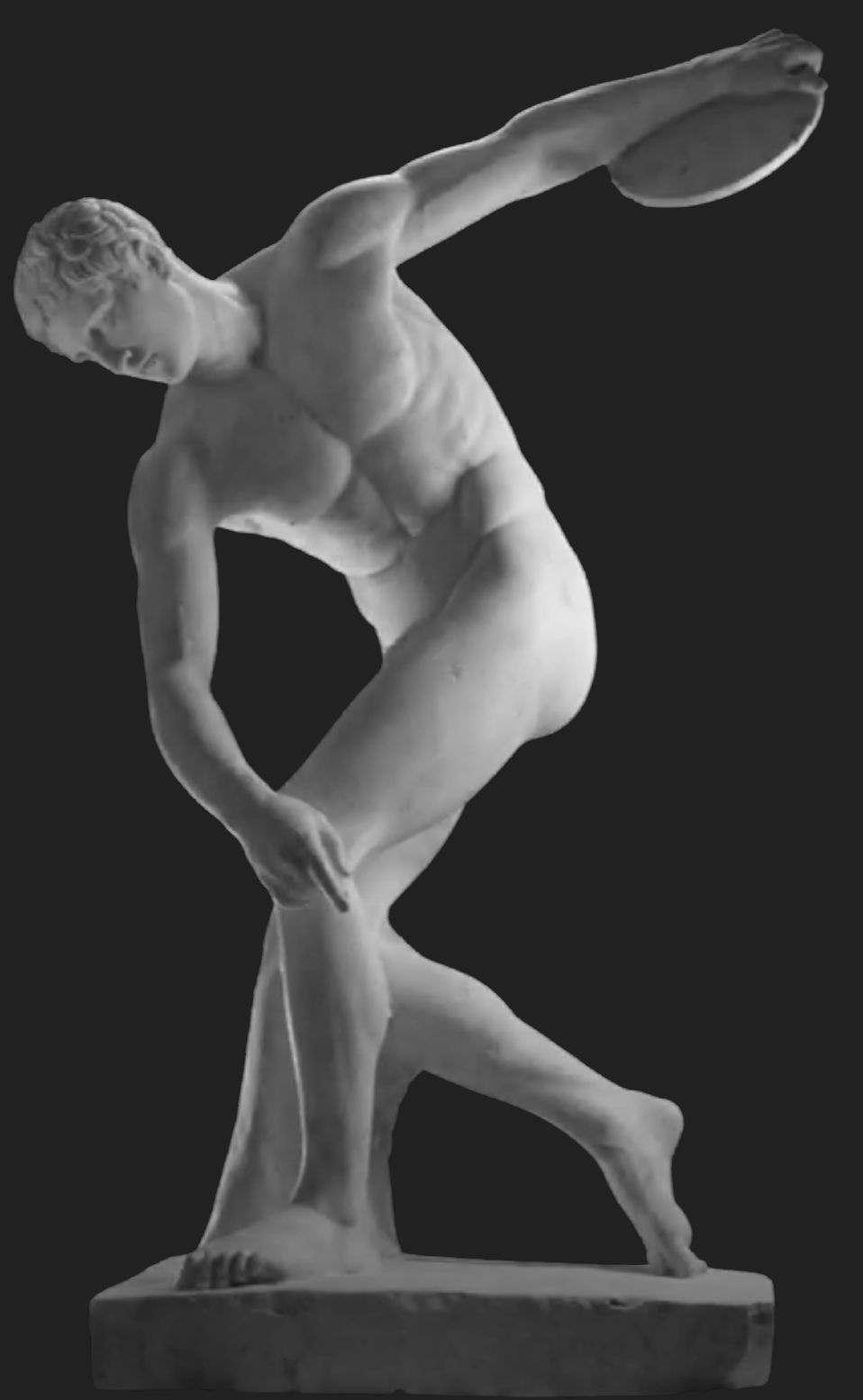 Statue of Discobolus showing self-discipline