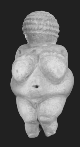Statue called The Venus of Willendorf depicting the subject of gluttony