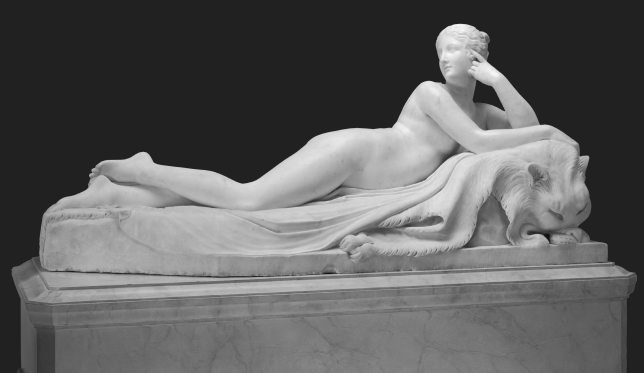 Sculpture of woman at rest depicting the theme of Rest