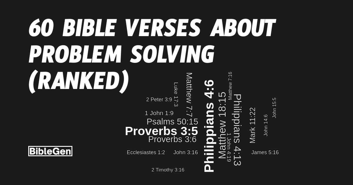 bible quotes about problem solving