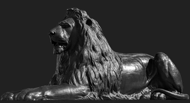 Statue of a Lion depicting the theme of strength